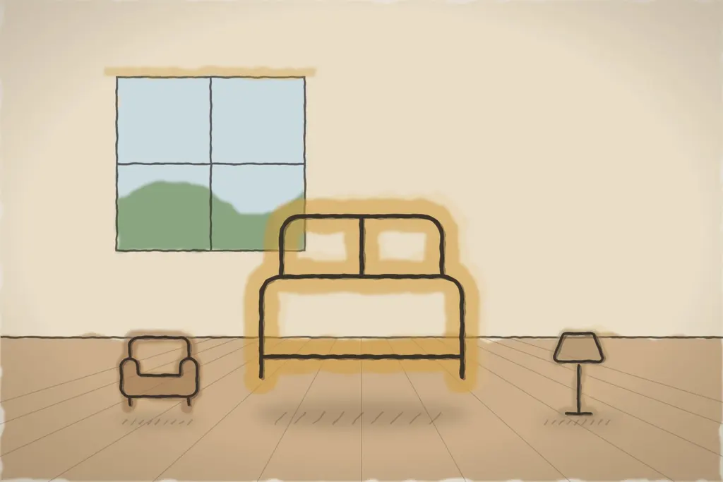 Camera dublă privată, cu tavan din grinzi de stejar (ilustrație)